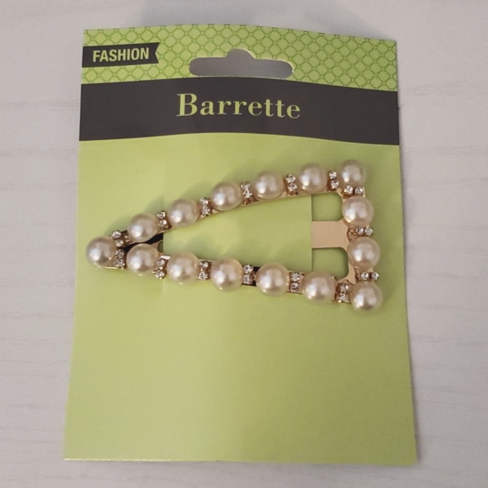 💮Pearl & Rhinestones Hair Barrette